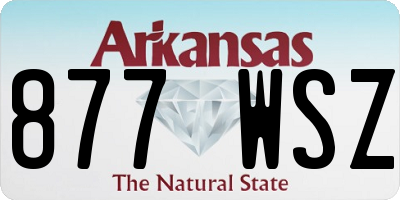 AR license plate 877WSZ