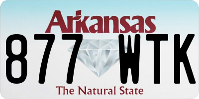 AR license plate 877WTK
