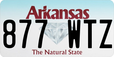 AR license plate 877WTZ