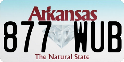 AR license plate 877WUB