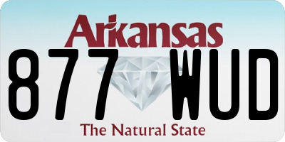 AR license plate 877WUD