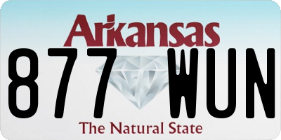 AR license plate 877WUN