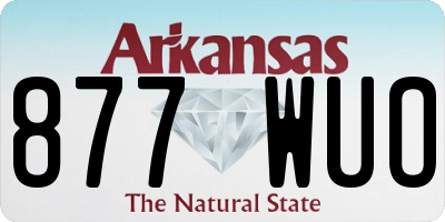 AR license plate 877WUO