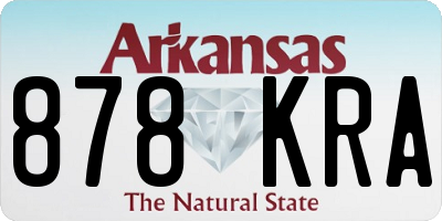 AR license plate 878KRA