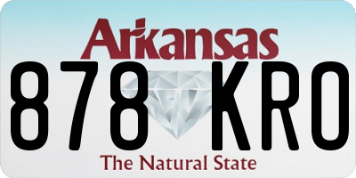 AR license plate 878KRO
