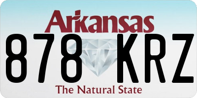AR license plate 878KRZ