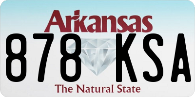 AR license plate 878KSA