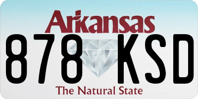 AR license plate 878KSD
