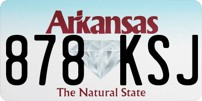 AR license plate 878KSJ