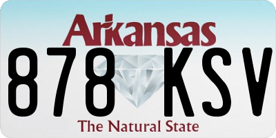 AR license plate 878KSV