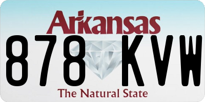 AR license plate 878KVW