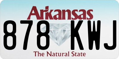AR license plate 878KWJ