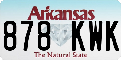 AR license plate 878KWK