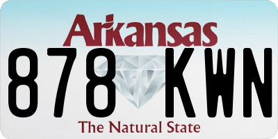 AR license plate 878KWN