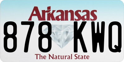 AR license plate 878KWQ