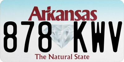 AR license plate 878KWV