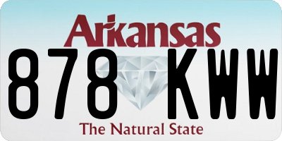 AR license plate 878KWW