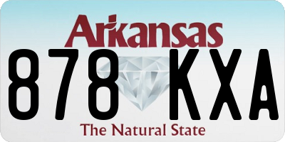 AR license plate 878KXA