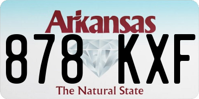 AR license plate 878KXF