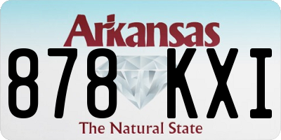 AR license plate 878KXI
