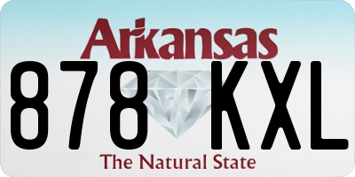 AR license plate 878KXL