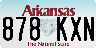 AR license plate 878KXN