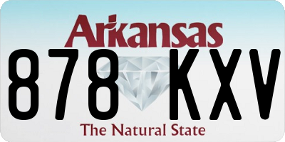 AR license plate 878KXV