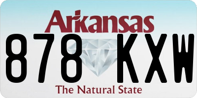 AR license plate 878KXW