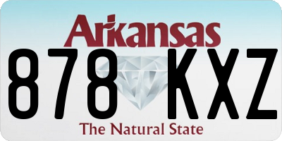 AR license plate 878KXZ