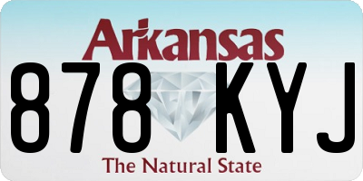 AR license plate 878KYJ