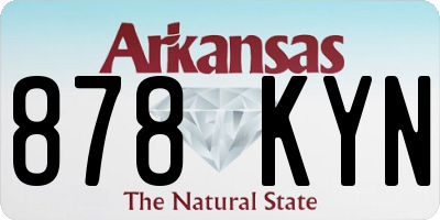 AR license plate 878KYN