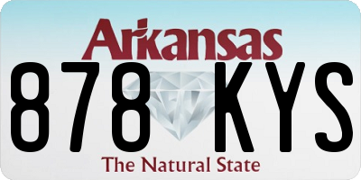 AR license plate 878KYS