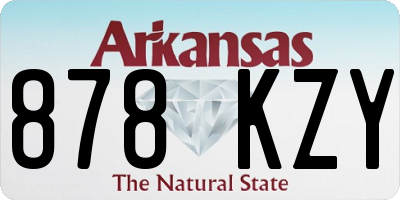 AR license plate 878KZY
