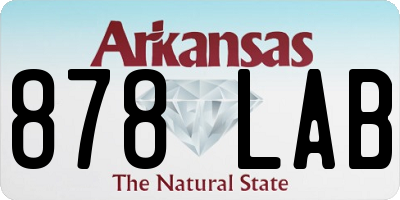 AR license plate 878LAB
