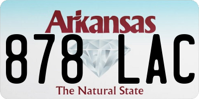 AR license plate 878LAC