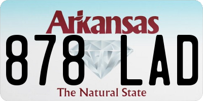AR license plate 878LAD