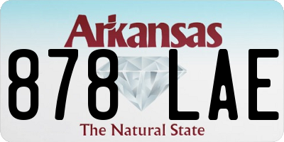 AR license plate 878LAE