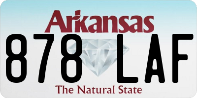 AR license plate 878LAF
