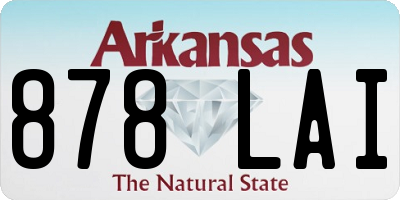 AR license plate 878LAI