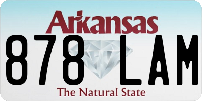 AR license plate 878LAM