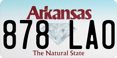 AR license plate 878LAO