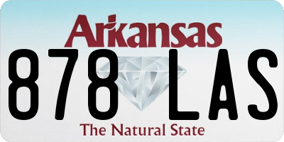 AR license plate 878LAS