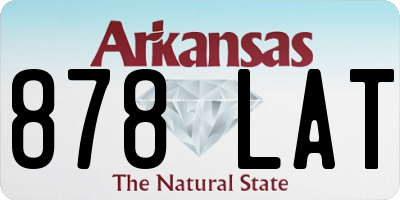 AR license plate 878LAT