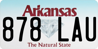 AR license plate 878LAU