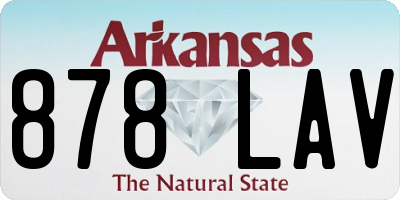 AR license plate 878LAV