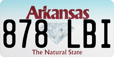 AR license plate 878LBI