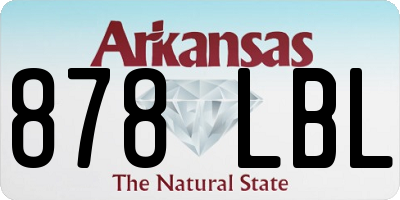 AR license plate 878LBL