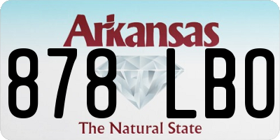 AR license plate 878LBO