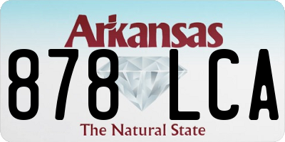 AR license plate 878LCA