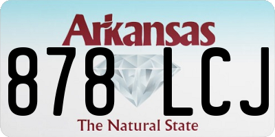 AR license plate 878LCJ